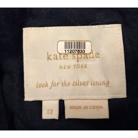 Kate spade womens size 12 shift dress blue pink boho whimsigoth flutter sleeve - Picture 8 of 11